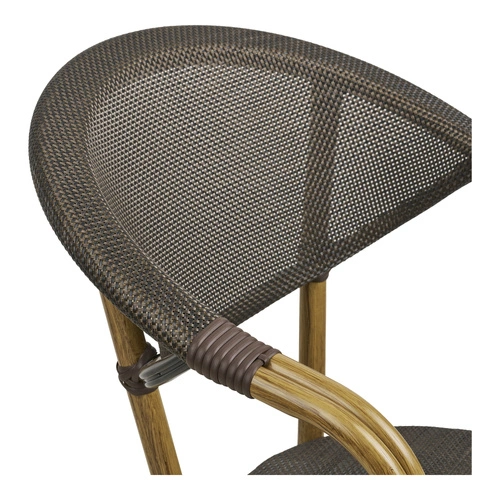 Židle Calda boho tmavě hnědá s područkami do jídelny a na terasu