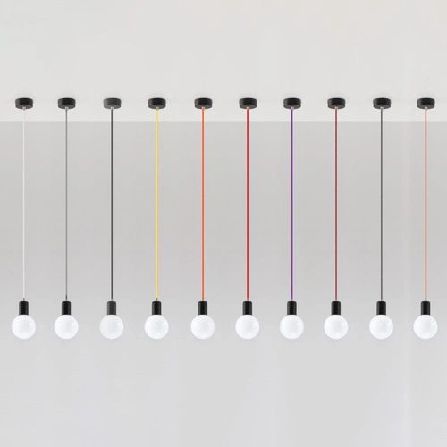 Závěsné svítidlo EDISON černé moderní jednoplamenné do obýváku a nad kuchyňský ostrůvek 106 cm