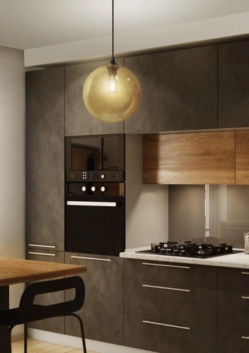 EDISON 25 závěsná lampa 1x60W E27 hnědá + žárovka