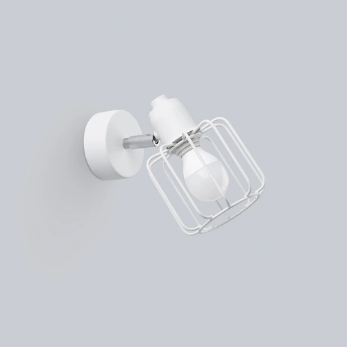 Moderní bílá kovová nástěnná lampa s otočným stínidlem do ložnice BELUCI 1 SOLLUX LIGHTING