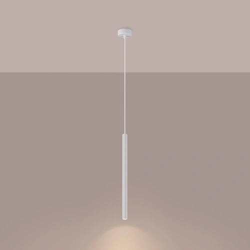 Moderní závěsné svítidlo ARCHE 1 bílé s nastavitelnou výškou nad jídelní stůl do obýváku a kuchyně