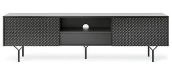 TV stolek 180 cm černý Navara moderní na vysokých nohách do obýváku se zásuvkou Intesi