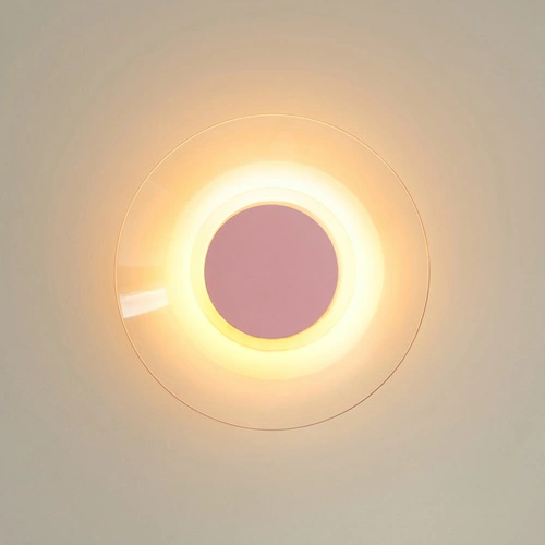 Nástěnné svítidlo ASTRO růžové LED moderní do obývacího pokoje 28 cm