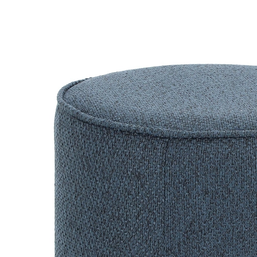 Okrúhlý taburet Kung L modrý sametový glamour do obývacího pokoje a předsíně 35x42,5 cm