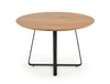 Kulatý jídelní stůl Perol 120 cm moderní loft zlatý dub černé nohy Intesi