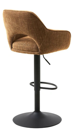 Barová židle Cowley oranžová čalouněná otočná výškově nastavitelná do kuchyně