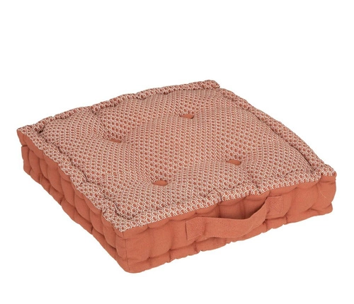 Zahradní polštář na židli Shipy čtvercový prošívaný terakota béžový Atmosphera 40x40