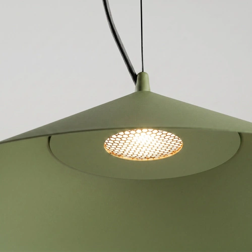 Závěsné LED svítidlo FINT olivové do obývacího pokoje moderní nastavitelné