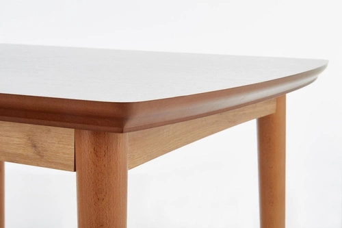 Rozkládací jídelní stůl Terra bílý mat dub moderní loft 90-190x80 cm Intesi