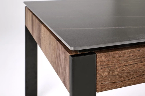 Konferenční stolek Amar obdélníkový černý mramor moderní loftový do obýváku 121x61 cm Intesi