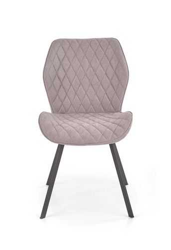 Čalouněná židle Vermont šedá do jídelny a obýváku moderní na černých nohách