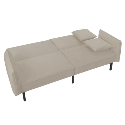 Rozkládací pohovka Canif Velvet šedá moderní dvoumístná do obýváku a malého bytu Intesi