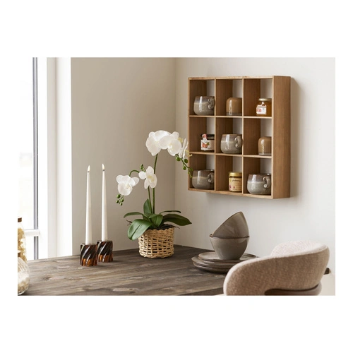 House Nordic hnědý skleněný dekorativní svícen boho na čajové svíčky do obýváku