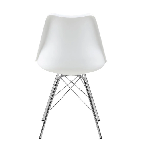 Jídelní židle Eris Actona bílá moderní z plastu snadno čistitelná