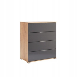 Komoda Lana 4 zásuvky šedý dub moderní komoda do ložnice a obývacího pokoje Intesi