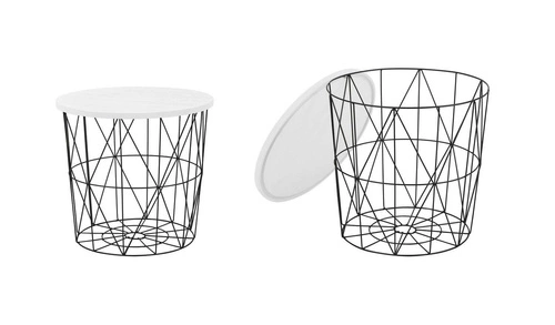 Konferenční stolek Skalba černý, bílý