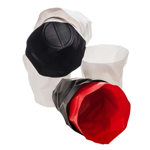 Moderní bílý kancelářský odpadkový koš na papír 5l D2.DESIGN