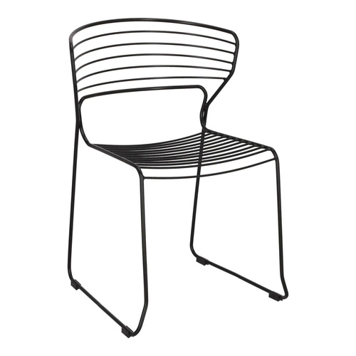 Sada 4 černých židlí Hilly