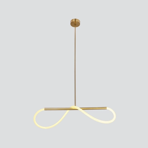 Závěsné svítidlo SUPREME zlaté LED 80 cm moderní lustr do obýváku a nad stůl