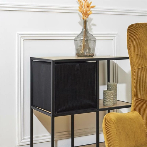 Skládací úložný box do regálu 30x30 Giulia černý moderní Intesi na hračky a oblečení