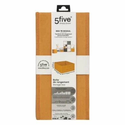 Box / Krabice do regálu 31x15cm Sametově žlutá