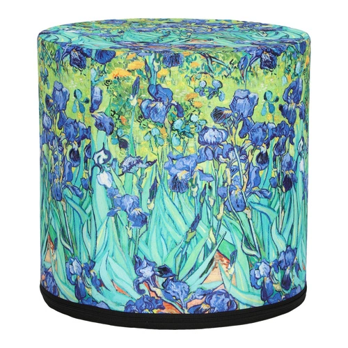 Zahradní kulatý voděodolný puf Gogh Intesi moderní na zahradu i balkon 40 cm