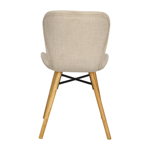 Čalouněná jídelní židle Batilda Actona béžová moderní s dřevěnými nohami