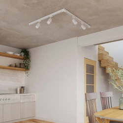 Stropní svítidlo, 4 spoty, 3fázový kolejnicový systém, RING bílý