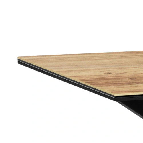 Stůl Heaven 135x80 moderní jídelní keramika dub na černých nohách