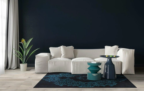 Moderní glamour koberec do obýváku a ložnice Ornament Blue 160x230 protiskluzový