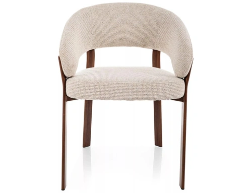 Čalouněná béžová jídelní židle Goja s područkami Intesi