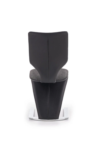 Jídelní židle Missisipi čalouněná ekokůže černá na lyžinách moderní Intesi