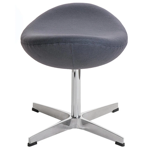 Otočný čalouněný taburet Jajo šedý kašmír Premium do moderního obýváku D2.DESIGN