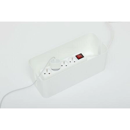 Organizér kabelů a napájecích lišt bílý