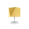 Noční lampička do ložnice PASADENA moderní žlutá s kovovým stínidlem LYSNE 30 cm
