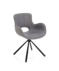 Čalouněná jídelní židle Louna Intesi šedá s područkami moderní