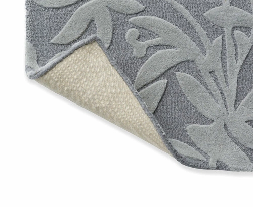 Šedý moderní vlněný ručně tkaný koberec do obývacího pokoje Cleavers Laura Ashley 250x350