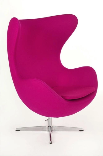 Otočná křesla ušák Jajo s podnožkou fialový kašmír moderní do obýváku D2.DESIGN