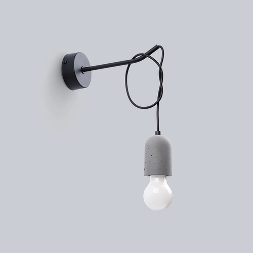 Nástěnné svítidlo NESO SOLLUX LIGHTING šedý betonový minimalistický do obýváku a ložnice