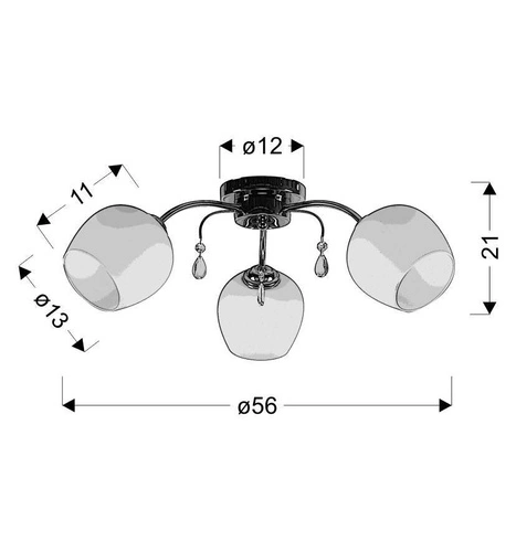 Závěsná lampa Zachera 3x40W E27 bílá