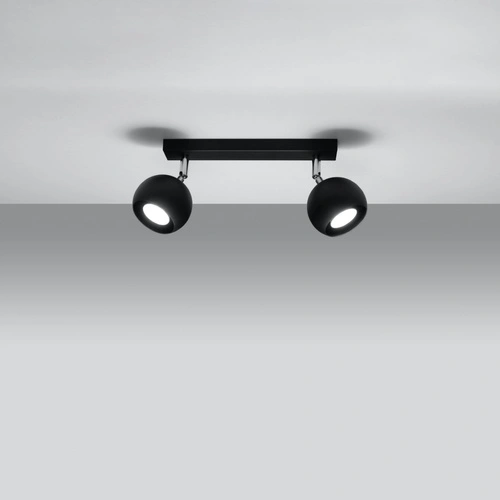 Stropní LED svítidlo OCULARE 2 černé moderní do obýváku, kuchyně nebo ložnice 30 cm