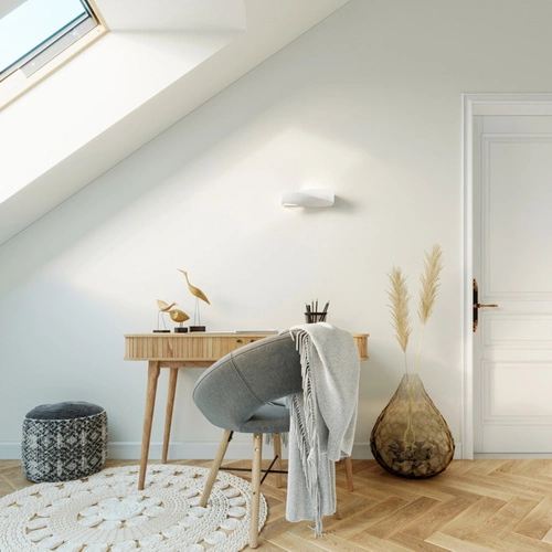 Nástěnné svítidlo SIGMA MINI Sollux bílé moderní keramické do obývacího pokoje a ložnice 35 cm