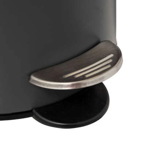 Koupelnový odpadkový koš Modern 3l šedý s pedálem a bambusovým víkem 5five