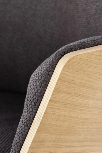 Křeslo do obýváku Calderon čalouněné na lyžinách šedý dub moderní industriální Intesi