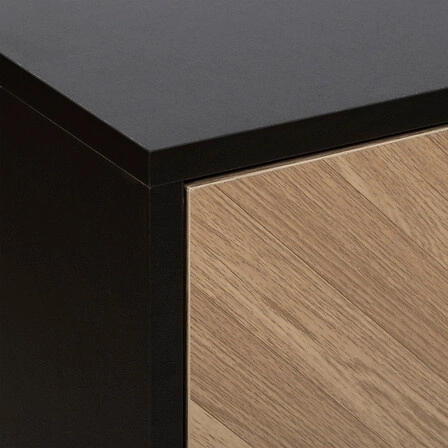 Moderní loftová komoda se zásuvkami v dekoru dřeva 80 cm do obývacího pokoje Atmosphera