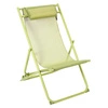 Zahradní skládací lehátko Canard zelené s nastavitelným opěradlem, kovové na terasu nebo pláž