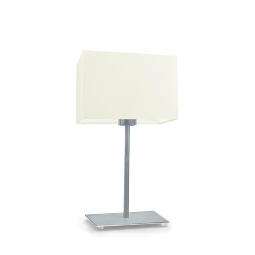 Stolní lampa Amalfi stínidlo ecru stojan stříbrný