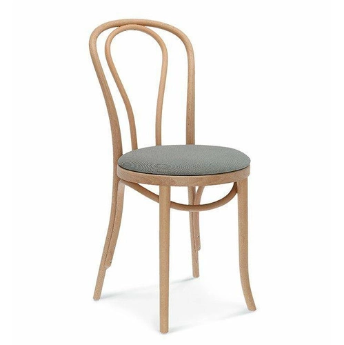 Dřevěná jídelní židle Fameg A-18 na míru, čalouněná přírodní kůží