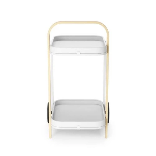 Bellwood dřevěný barový vozík na kolečkách do obýváku a na zahradu, retro styl, Umbra 80 cm