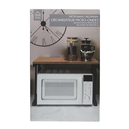 Intesi moderní závěsná kuchyňská police nad mikrovlnku černá MDF 54 cm